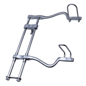 Balfour Abdominal Retractor 7" (176mm) Spread With Attached Wire Lateral Blades 2" (51mm) Deep; Set Includes:  (1) Center Blade 12" (306mm), Standard 3 1/8" Wide x 1 7/8" Deep (80mm x 48mm) 